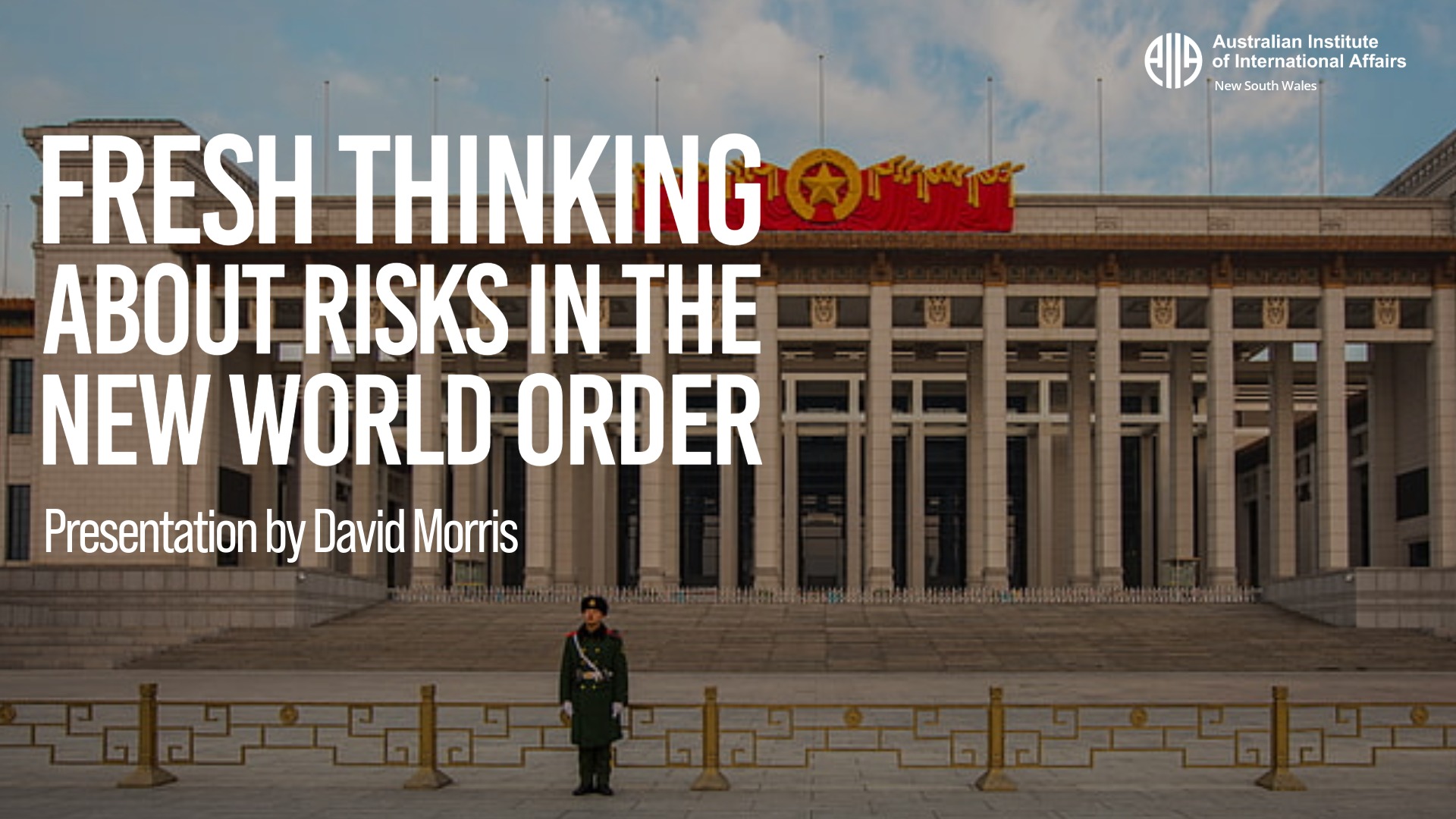 Fresh thinking about risks in the new world order
