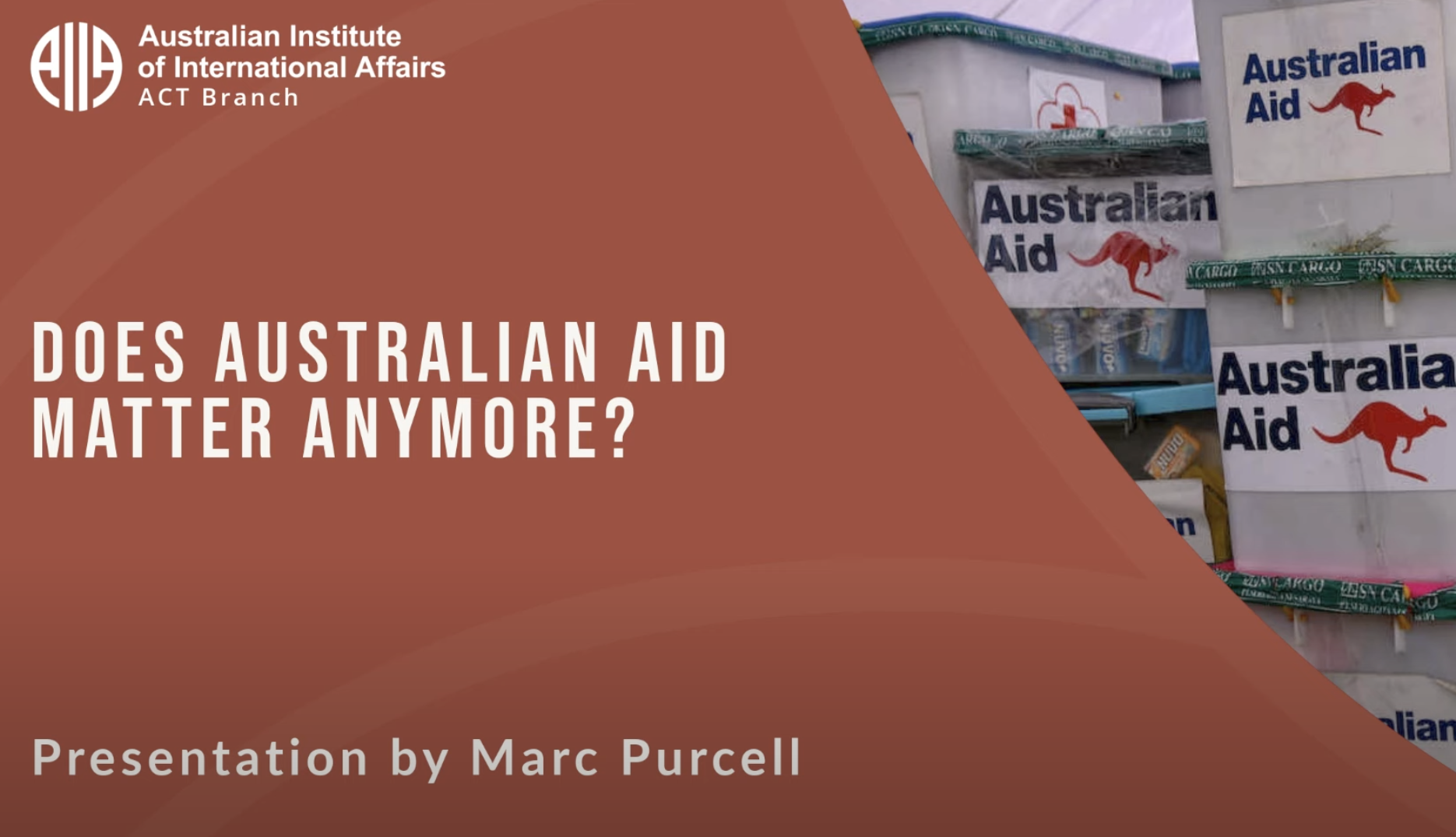 Does Australian Aid matter anymore?